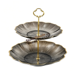 2‑Tier Petal Dessert Stand, 3 Colors Available